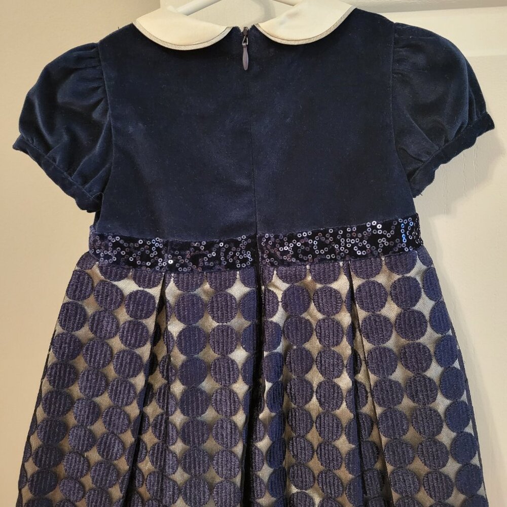 Girls 9 Month Navy Blue Baby Graziella Italian Dress - Picture 5 of 5